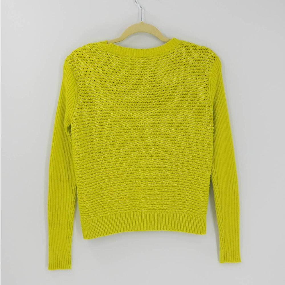 Cabi Loren Cardigan Size S Button Front Long Sleeve W/ Pocket Knit Sweater Green - Picture 4 of 8